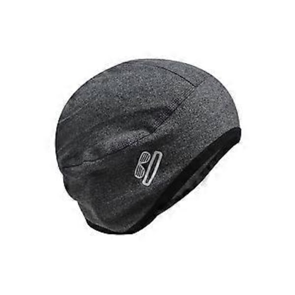Hjelmforet Skull Cap, Vinter Termisk Lue, Hodeplagg for Menn Vinter Varm Lue Beanie for Klatring, Utendørs Kuldebeskyttelse (Grå)