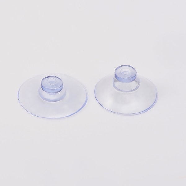 Paket med 50 små transparenta plastsugappar, utan krok