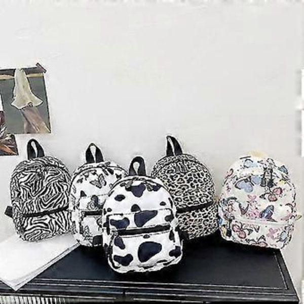 Söt Ryggsäck Mjuk och Söt Flickig College Stil Canvas Student Skolväska (zebra)