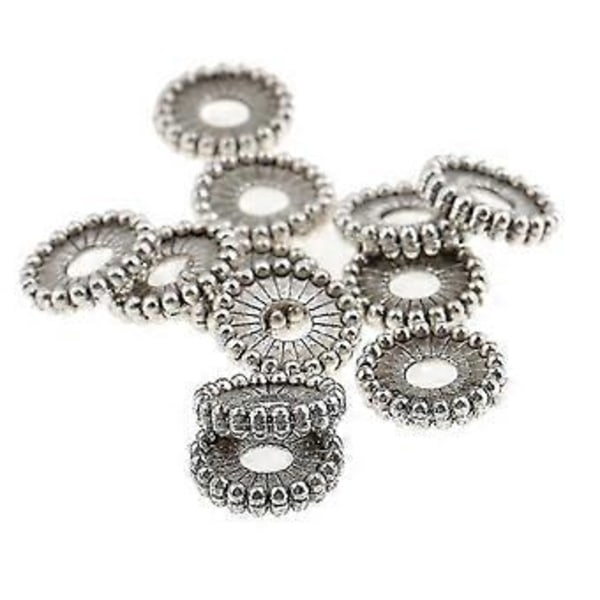 2x 100 stycken Metallpärlor Boll Distanspärlor Pärlor Distanspärlor