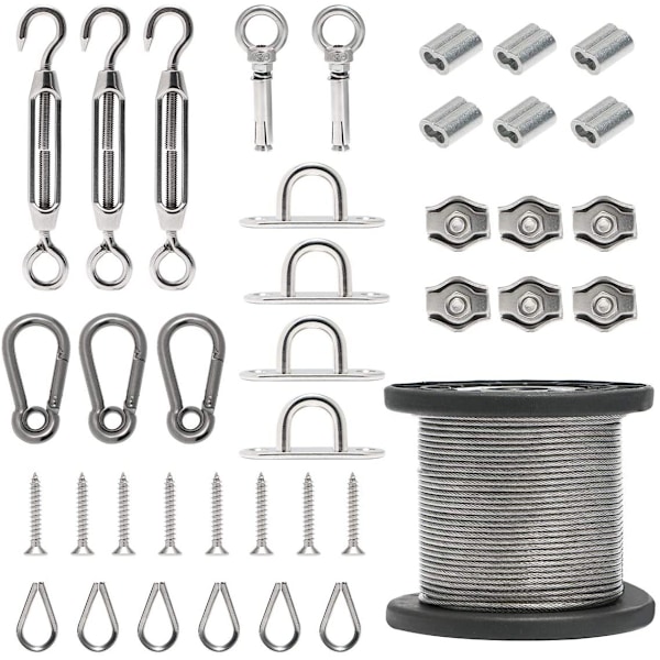 50M Wire Rope Kit, Rustfrit Stålwire Wire Rope Rustfrit Stålwire