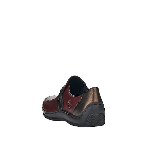 Rieker L1759-30 | Celia | Vinröd Läder | Dam Slip On Skor Wine Eu 38