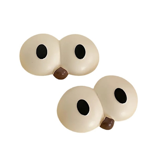 2 stycken 3D-tofflor prydnader (stora roliga ögon), skocharm, Cu