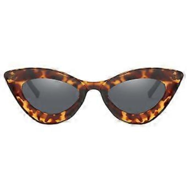 Dame Solbriller Klassisk Designer Trekantede Briller UV 400 Shades (Leopard)