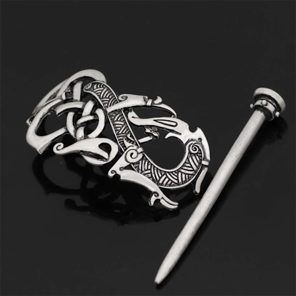 Hårklämmor Drake Design Viking Smycken Hårklämma Legering Irländsk Hårnål med Pinne för Kvinnor Män