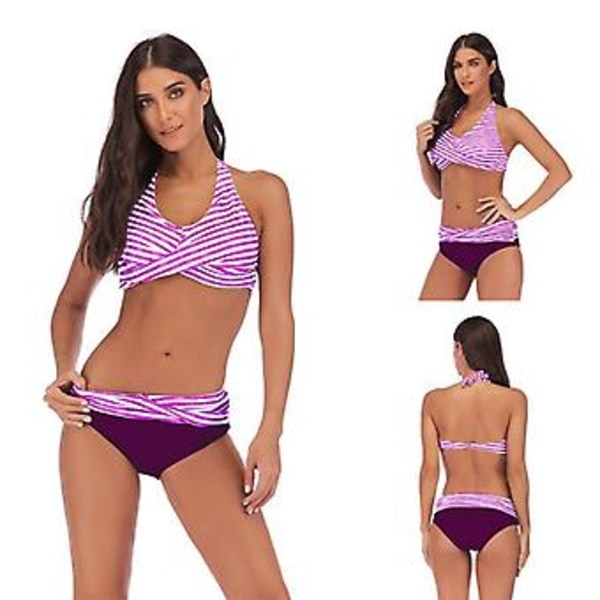 Jentebadedrakt split bikini sexy strand kvinners badetøy 5xl Rosa