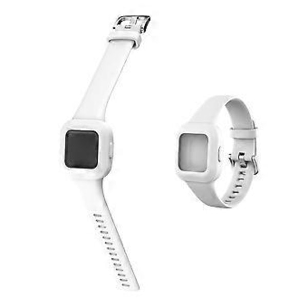 Enfärgat silikonarmband för Garmin Vivofit jr 3 - Vit(Vit)