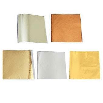 100x 9cm Jäljitelmäpaperit Askartelu DIY (Samppanjahopea)