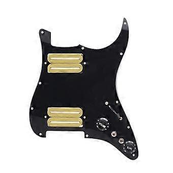 Elektriske gitarer plekterbrett pickup-enhet ripeplate praktisk solid (svart gul)