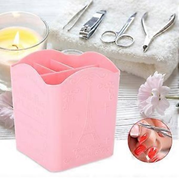Multifunktionel Organizer, Elegant Blyantholder til Skrivebord med Eiffeltårnsmønster, Alsidig Opbevaring til Papirvarer, Kosmetik og Mere, Let og