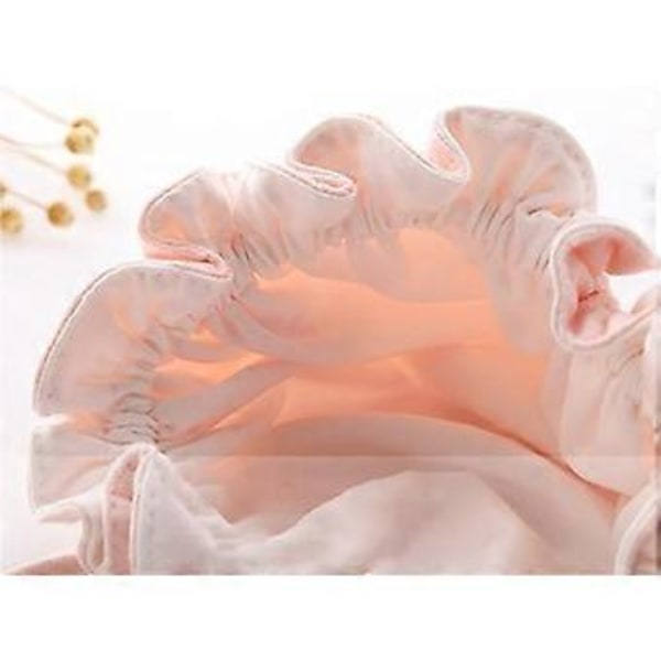 Söt Bebisformad Mjuk Bomullshatt för Bebispojke och Bebisflicka med Rosett Elastisk Hatt (Beige, En Storlek)