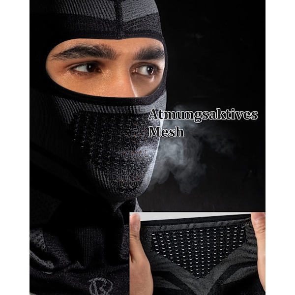 Balaclava skidmask vindtät ansiktsmask motorcykel halsvärmare (pack o