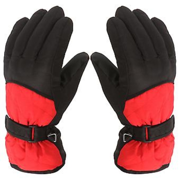 Winter Kids Ski Finger Warm Gloves M Red