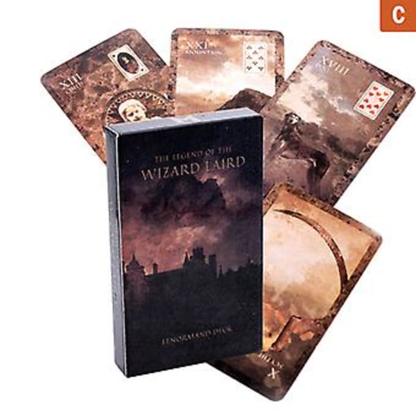 Vanha Arabian Lenormand Oracle -korttipakka ennustamiseen ja tarot-arvontaan (Noita)