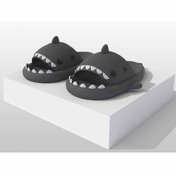 Shark Slippers Non-slip Shower Bathroom Slippers Soft Summer Slide Sandals For Girls And Boys New Z black 44 45
