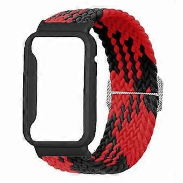 Typ H För Xiaomi Smart Band 8 Pro Klockarmband Flätad Nylonrem med Klockfodral (Stil H)