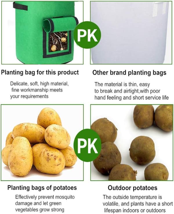 (Stor Φ35*40cm【10 Gallon】Kamelbrun) 1 pack non-woven planter b