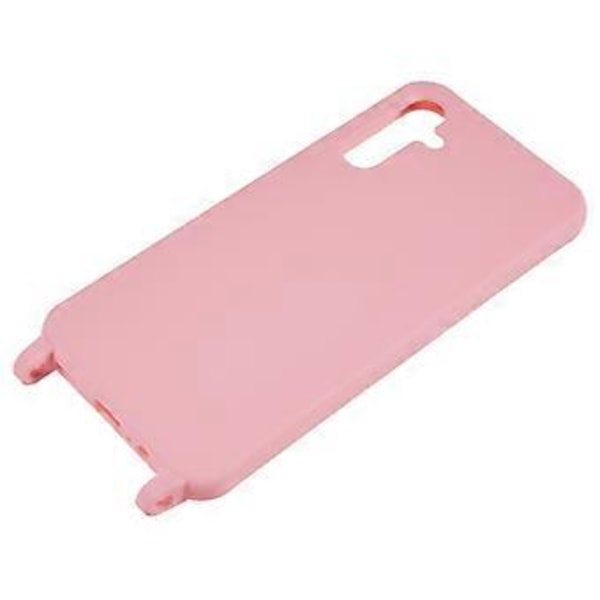 För Samsung Galaxy A05s 4G Baksida Matt TPU Skal med Långt Snöre - Rosa (Rosa)