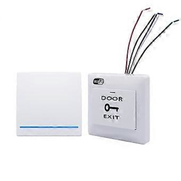 Tuya WiFi Dörrutgångsknapp Trådlös Utlösningsknapp för Elektroniskt Dörrlås Sensor Access Control System APP Fjärrkontroll (Switch 02)