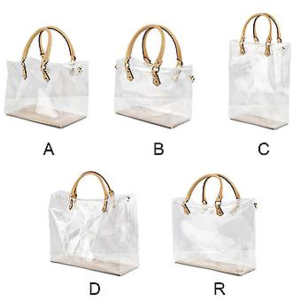 Transparent PVC DIY Handväska Kit Handgjord Presentväska - Hållbar & Vattentät Tote Bag ( )