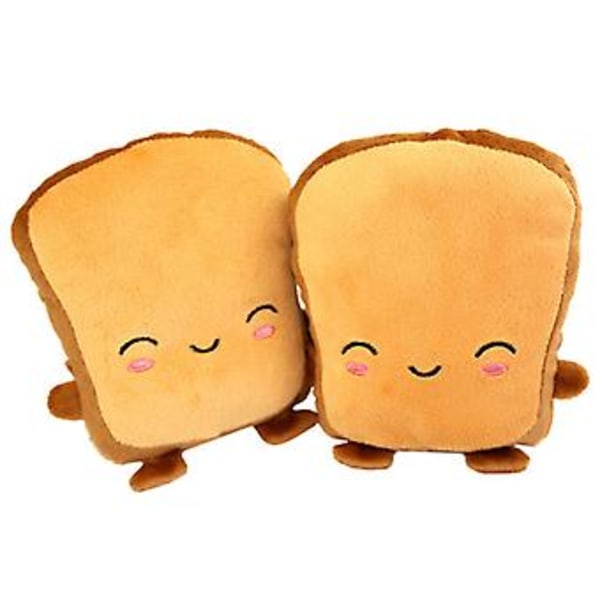 Söta Toastbröd Broderade Handvärmare med USB-Uppvärmning Halvfinger Vantar Justerbara Vinter Fingerlösa Vantar