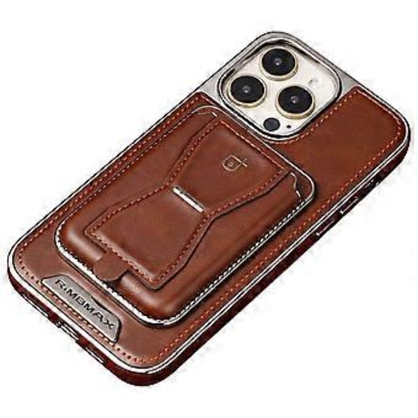 RMBMAX Fodral för iPhone 13 Pro Max 6.7 tum Magnetiskt PU-läder + TPU Telefonskal med Ställ (Mörkbrun)