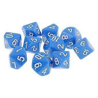 4-10-pack 10 st 10-sidiga tärningar D10 polyedriska tärningar för Dungeons and Dragons-spel (4 st)