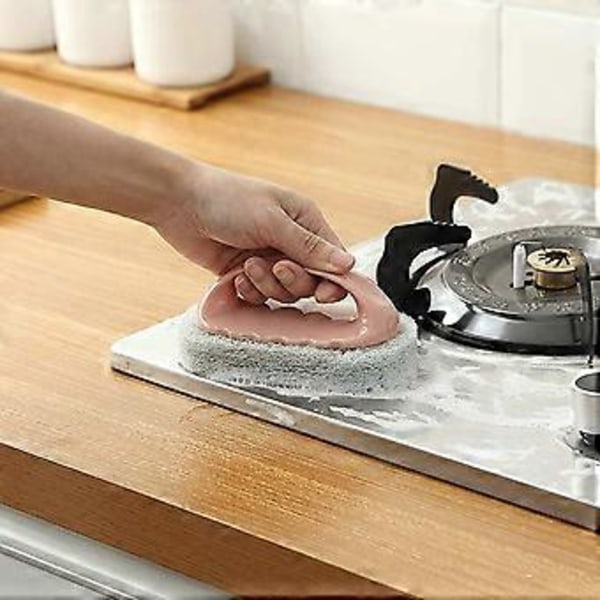 Alsidig tilføjelse til dine rengøringsartikler, speciel fiberbadekar poolskrubber, ridsefri til opvask, badeværelse og køkken, ergonomisk bad
