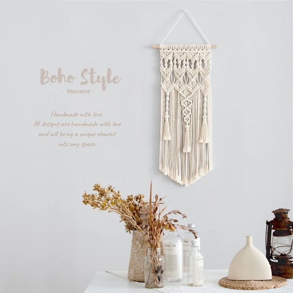 35*75cm Makramé Vägg Hängande Boho Hem Chic Bohemian Geometrisk W