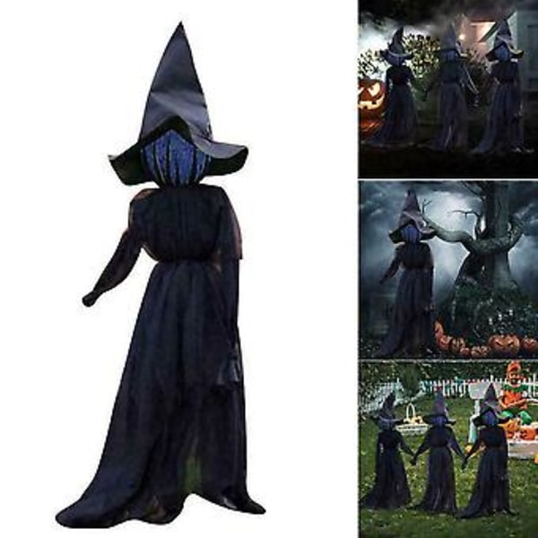Halloween Lysende Heks Spøgelse Halloween Dekorationer Gyser Rekvisitter Uhyggelig Ny