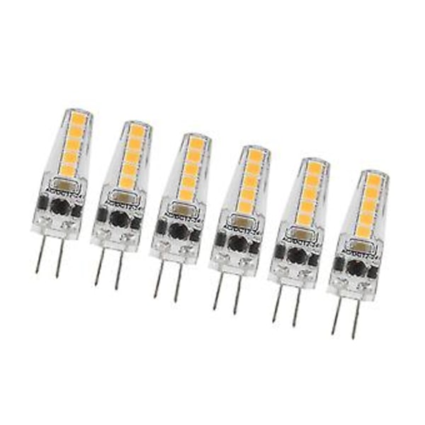 10 stk G4 LED-pærer 2W Bi-Pin Sokkel Dimmbare Pærer for Lysekrone Taklampe Bordlampe Varmt Hvit 3000K AC 1224V ( )