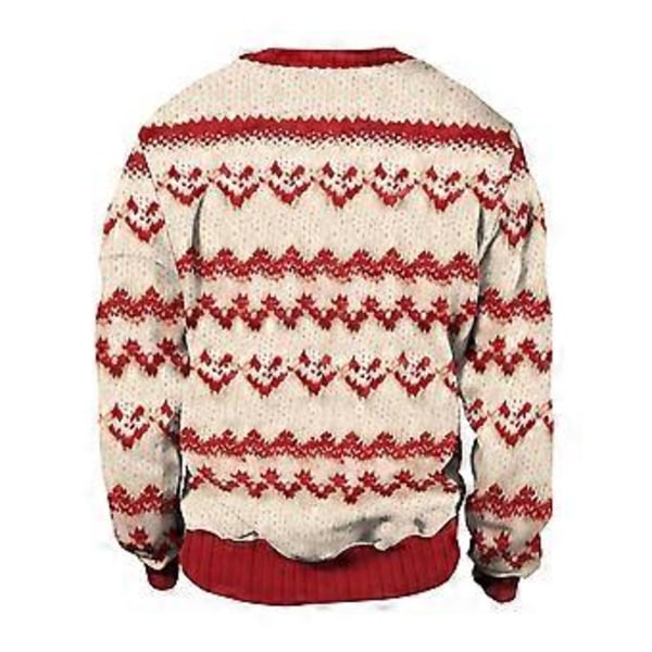 Unisex Joulupaita 3D Hauska Painatus Miesten ja Naisten Paita (XL B)