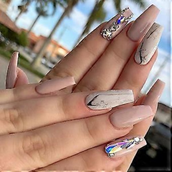 Platta baksidesstenar för nagelkonst, flerformade platta kristaller, iriserande kristall Ab-färg, högkvalitativt K9-glas 3D-dekorationer platta strass