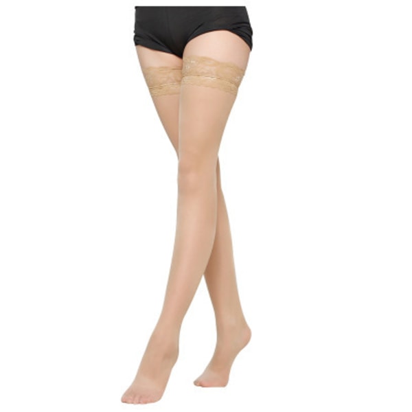 4 Par Lace Thigh High Strømper Pantyhose Silke Strømper, Hold-