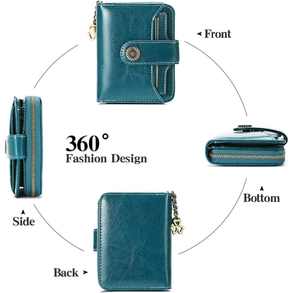 Naisten lompakko Nahkainen kolikkokukkaro lyhyt rahalaukku Naisten RFID Bloc