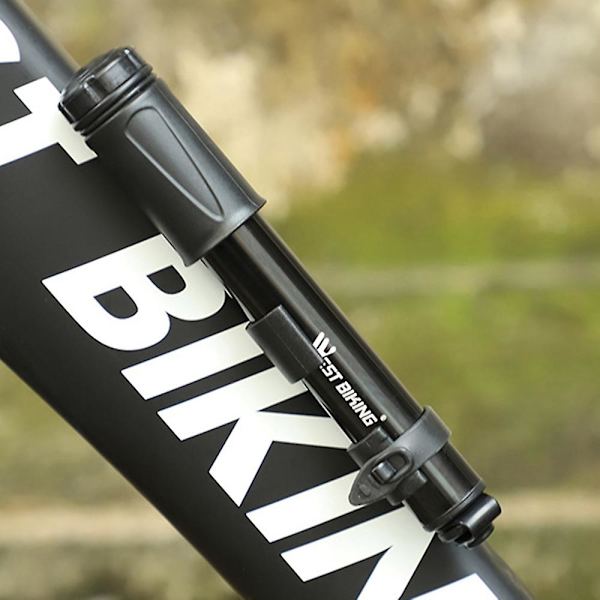 Bärbar cykelpump i aluminiumlegering för däck och slang