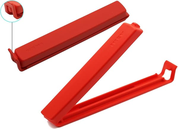 Sæt med 5 forsegling clips 12cm, assorterede farver