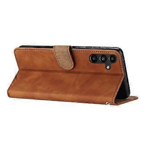 Til Samsung Galaxy A35 5G Etui PU Læder Wallet Stand Sommerfugl Præget Telefon Cover (Style A)