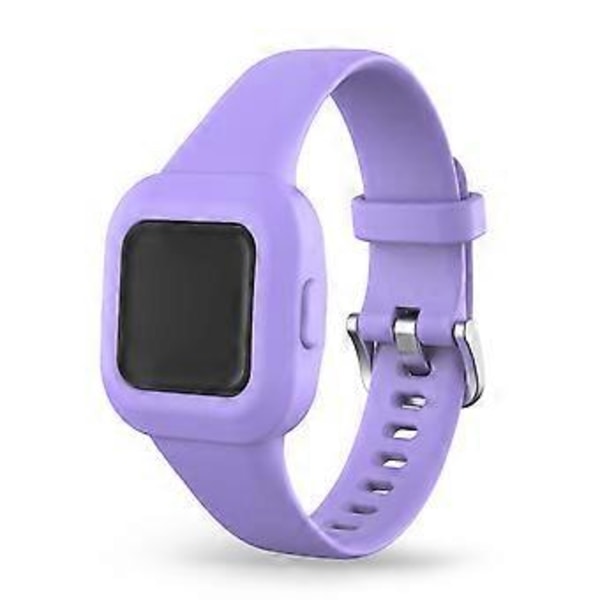 Enfärgat Silikon Armbandsrem för Garmin Vivofit jr 3 - Lila (Lila)