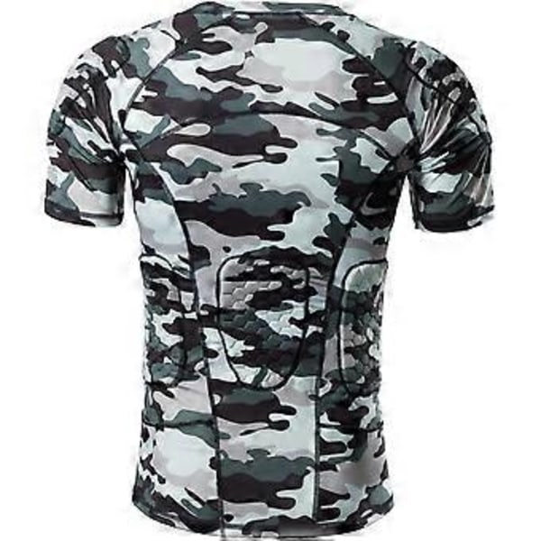 Herre tørre tights treningsløpebukser fotball rashguard (T-skjorte)