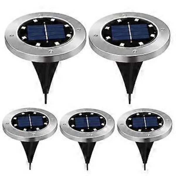 Solar rustfritt stål undergrunnslys utendørs plug-in gressgulvlys gårdsplass hagelys
