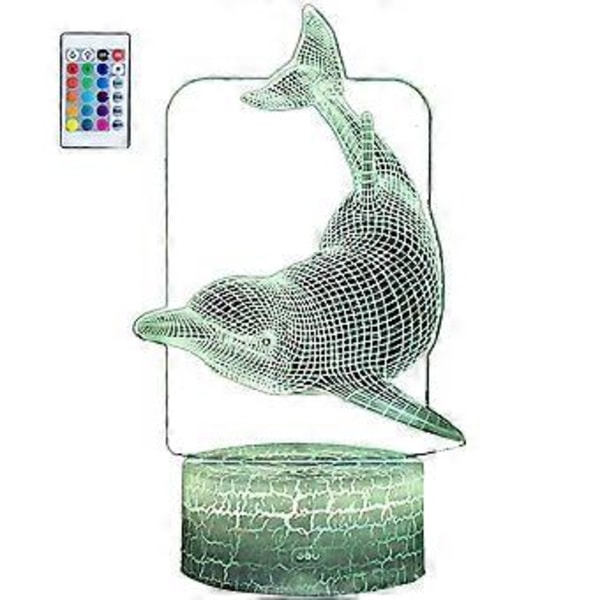 Fantasifuld 3D Illusionslampe, dæmpbar rumindretning med kreativ 3D visuel effekt til børneværelser og legeområder, Multicolor