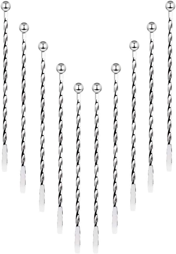 10 st Cocktailpinnar, Premium Rostfritt Stål Cocktailpinnar