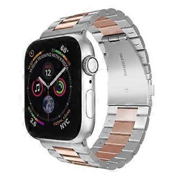 Armband | PG-Kompatibelt med Apple Metal Smart Watch Armband - 42-44mm Mellan Ros