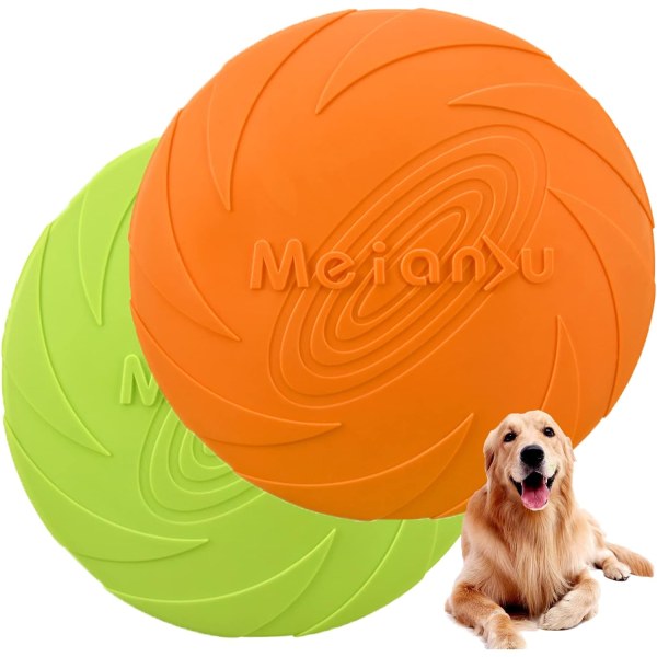 2-pack hundskiva, frisbees för hundar, frisbeeleksak för hundar, frisbee