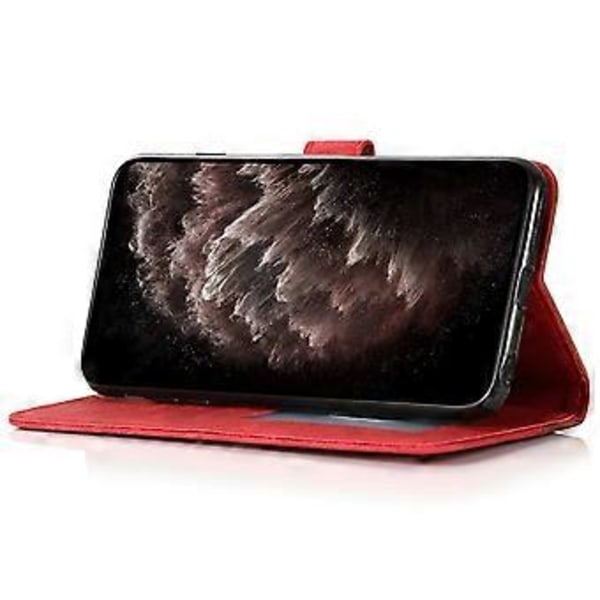 Fodral för Samsung Galaxy A26 5G Färgskarvning Plånboksställ Läder Telefonfodral med Handledsrem (Stil C)