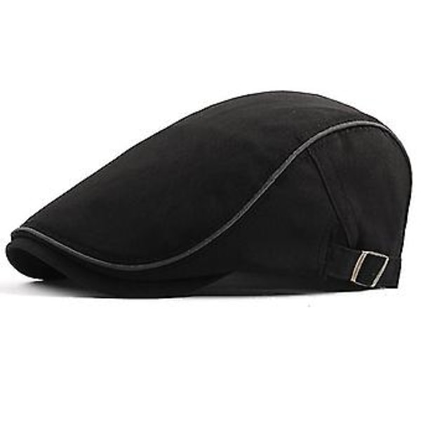 Herrar Pojkar Platta Toppkepsar Beret Cabbie Country Peaky Newsboy Golf Körningsmössor (Svart)