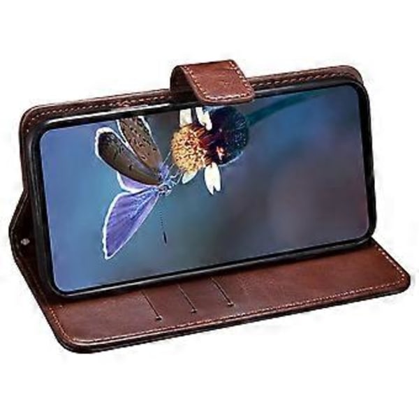IDEWEI Fodral för TCL 505 Crazy Horse Textur Läder Folio Telefonfodral (Stil B)