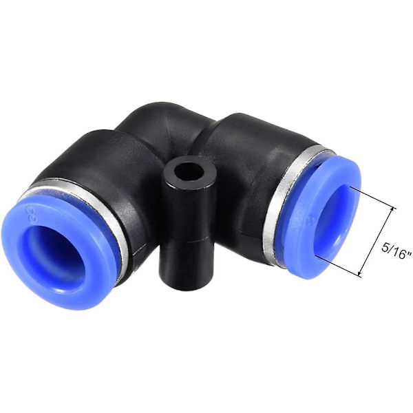 20 stk. Plastalbue Push To Connect Slangefitting 8mm Slange Od Pneumatisk Luft Push Fit Lock Fitting Blå
