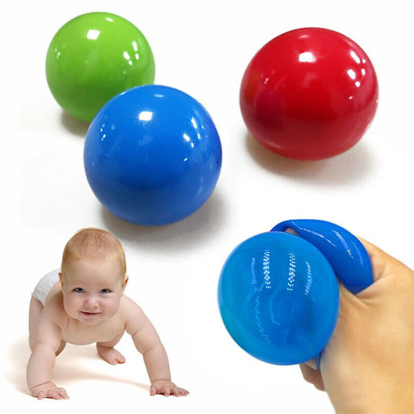 Pearl Rare 4PC Fluorescerande Fluorescerande Klibbig Boll Klibbig Boll Ta